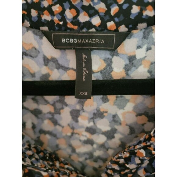 bcbg maxazria dress Womens Xxs Francine Pumicewash Pre-owned Rn80734 Multicolor - Picture 3 of 7